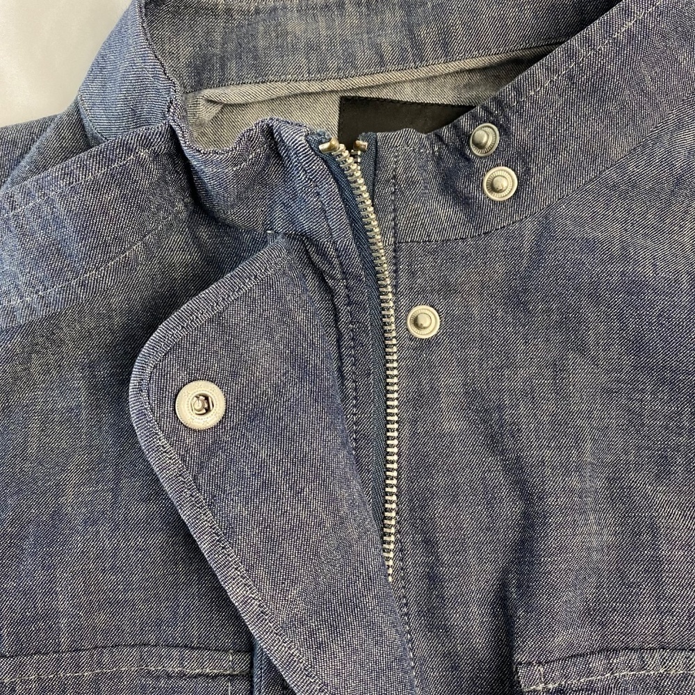 BANANA REPUBLIC - Chambray Jacket Unlined Standing Collar Size S - Picture 5 of 10